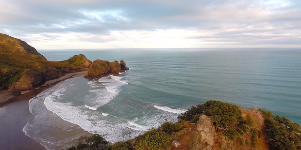 South Piha looking down from Lion Rock. Photo / Herald On Sunday / Jason Dorday