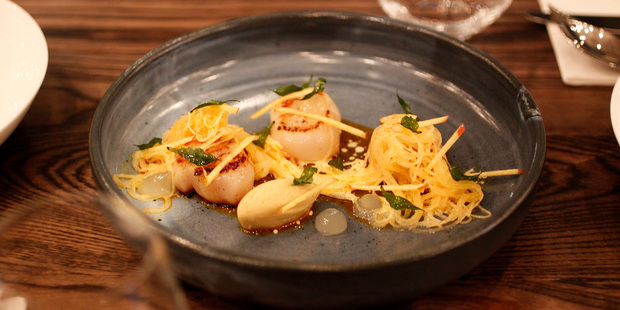 Scallops at Cassia on Fort Lane. Photo / Chris Gorman