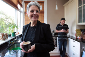 Internet Party Leader Laila Harre at home in Auckland. Photo / Doug Sherring