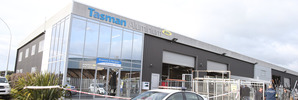 Police are at Tasman Aluminium carrying out forensic testing. PHOTO/JOHN BORREN