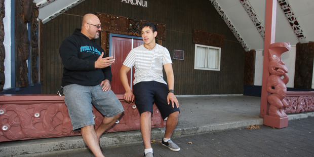 Awanui and Wiremu Black, 18, having a conversation in te reo (Maori) at Tauranga Boys' College marae. Photo/file