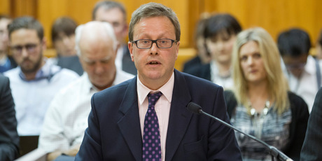 GCSB Director Ian Fletcher at the Intelligence and Security Committee at Parliament. Photo / Mark Mitchell