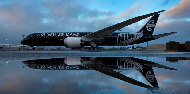 Air New Zealand's new 787-9 Dreamliner. Photo / Brett Phibbs