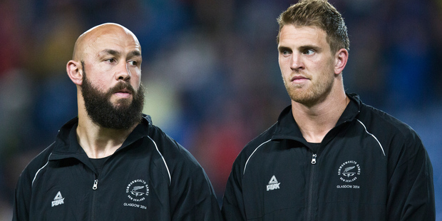 New Zealand Captain DJ Forbes and Scott Curry. Photo / APN
