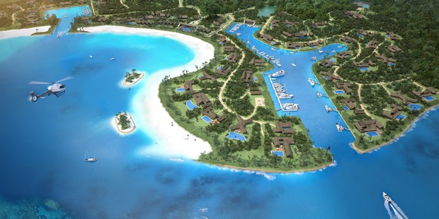 An artist's impression of the $140m Fijian project called Vunabaka.