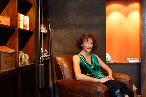 Sally Synnott, founder of the Pumpkin Patch retail chain of children's clothing stores, at her Auckland City apartment.
