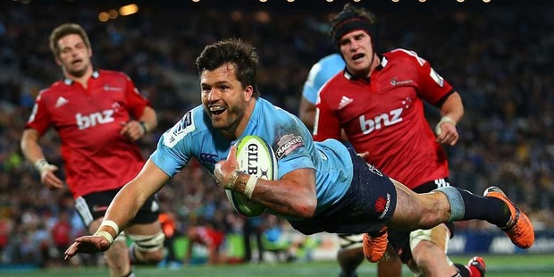 Adam Ashley-Cooper of the Waratahs scores a try during the Super Rugby Grand Final match between the Waratahs and the Crusaders. Photo / Getty Images.
