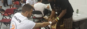 GOOD EXPERIENCE: Riini Apo (left) preparing for a fight in Las Vegas.PHOTO/SUPPLIED