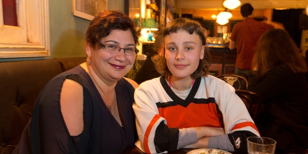 Green Party co-leader Metiria Turei, who plays the ukulele bass, and her daughter Piu are avid music fans.
Photo / Mark Mitchell