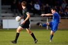 Andrew Cooper's wonder strike has helped firm up Belvedere Group Tauranga City as Northern League Second Division favourites. Photo / George Novak Andrew Cooper's wonder strike has helped firm up Belvedere Group Tauranga City as Northern League Second Division favourites. Photo / George Novak