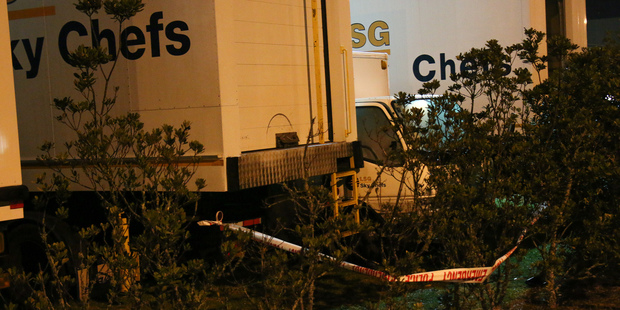 The scene where the man was found early this morning. Photo / Dan Hines