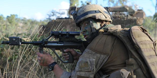 A New Zealand Army soldier prepares to take aim during Exercise Hamel which is being held in Townsville in northern Queensland. Photo / supplied