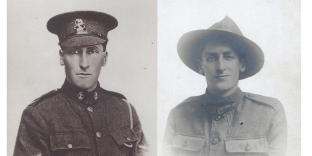 Lance Corporal Ralph Dixon, left, and Rifleman Vic Dixon.