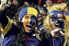 Fans in high spirits. Fans in high spirits.