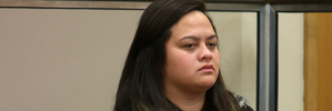 Murder accused Shaylene Wharaerau in the High Court at Whangarei. Photo / APN