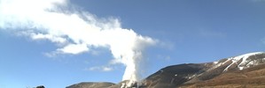An image of Te Maari Crater on Mount Tongariro from GeoNet's volcano camera today.