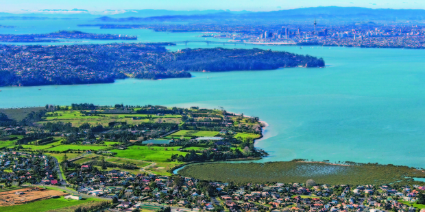 The Hobsonville Pt block of land (white bordered) is up for sale for the first time in 20 years.