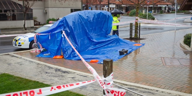 Detectives are investigating a serious attack in Havelock North's CBD that left a 32-year-old man with facial injures. Photo / Glenn Taylor