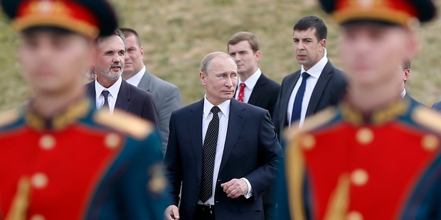 Vladimir Putin is captive to the chauvinist fever he has stoked in Russia. Photo / AP