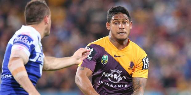 The Broncos' Ben Barba in action during the NRL match between the Brisbane Broncos and the Canterbury Bulldogs at Suncorp Stadium in Brisbane. Photo / Getty Images