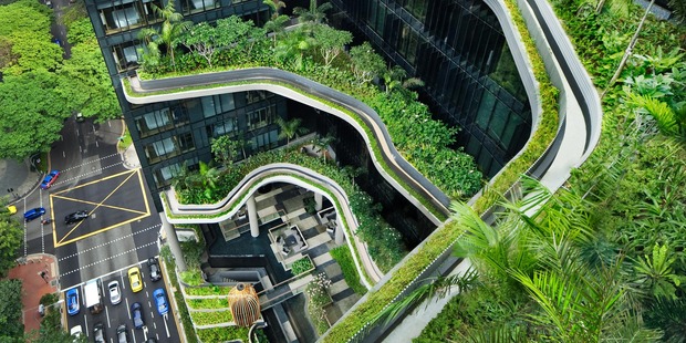 The ParkRoyal Hotel in Singapore us environmentally aware.