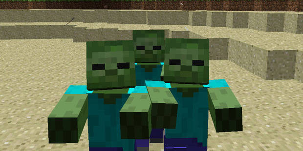 Zombies are among the imaginative creations of the Minecraft world.