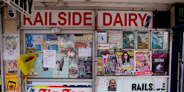 The Railside Dairy in Henderson where dairy owner Arun Kumar was stabbed to death. Photo / Dean Purcell