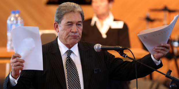 NZ First leader, Winston Peter. Photo / Lewis Gardiner