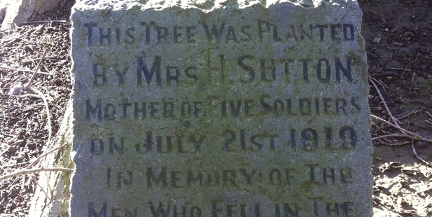 Sutton family descendants visit the memorial stone each Anzac Day.