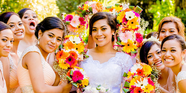 Yvonne 
Taufa on her wedding day. Picture / Supplied.