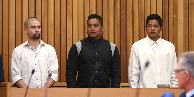 Tauranga District Court sentencing. Armed robbery of the Matua Dairy. L-R Matthew Grant Kingi Tuhukia Mahia and Shaun Mahia.