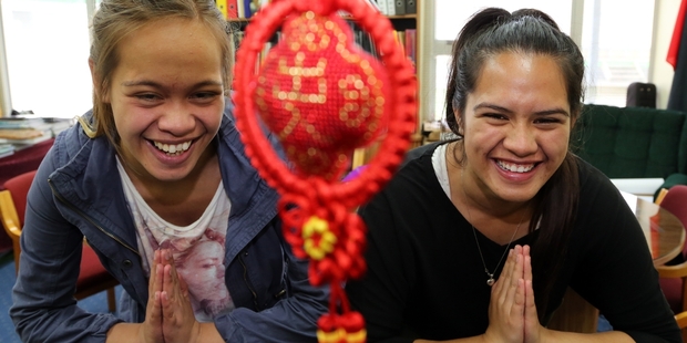 Gabriel Baron and Jahniva-Lee Kotuhi-Hogan demonstrate their new cultural awareness. PHOTO/STUART MUNRO