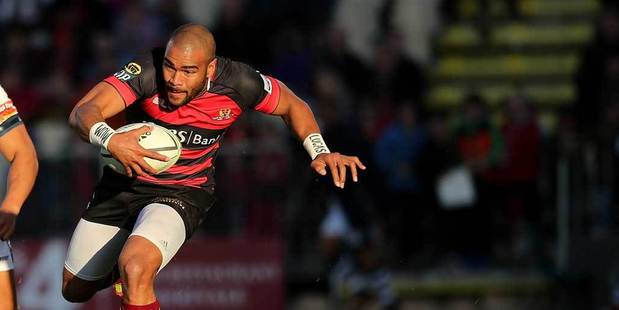 Patrick Osborne of Canterbury skips out of a tackle during the round one ITM Cup match between Canterbury and Auckland. Photo / Getty Images.
