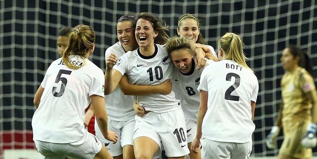 The Junior Football Ferns made history today, becoming the first New Zealand women's age-group side to qualify for the knockout stages of a FIFA tournament. Photo / Getty Images.