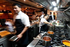 In the kitchen at Indian restaurant Cassia. Photo / Chris Gorman.