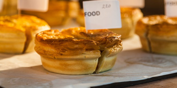 Pies ready for judging in the Bakels New Zealand Supreme Pie Awards.