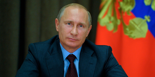 Russian President Vladimir Putin. US oil giant Exxon Mobil began drilling for oil in Russia's Arctic on Saturday. Photo / AP