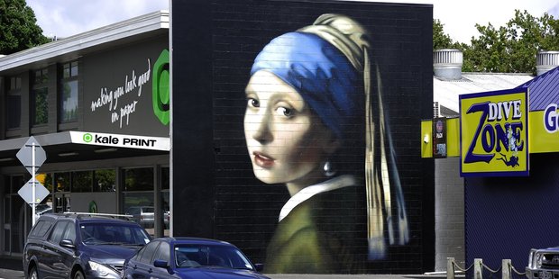 Public art gives the mundane, everyday world a heartbeat, declaring how beautiful life is. Pictured is Owen Dippie's Girl with a Pearl Earring. Photo / George Novak