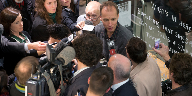 Nicky Hager, at the launch of his latest book, Dirty Politics. Photo / Mark Mitchell