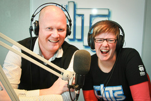 Martin and Sarah from The Hits. Photo / Warren Buckland