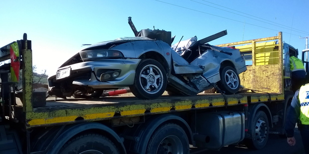 Fatal car accident at Mangateretere near Hastings. Photo / Supplied