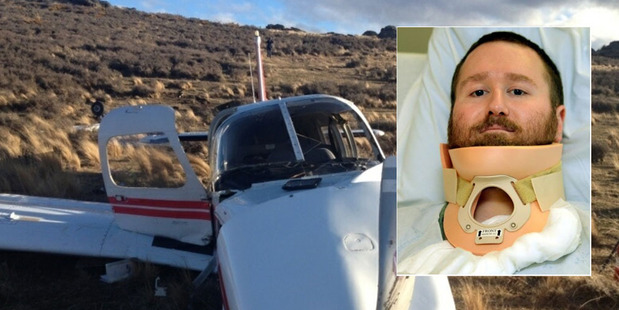 Erik Hoffmann, inset, says he has no recollection of the crash which killed pilot Ray Crow. Photo / ODT