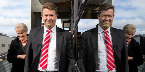 David Cunliffe and Rongotai MP Annette King took their message to the streets of Newtown in Wellington yesterday. Photo / Mark Mitchell