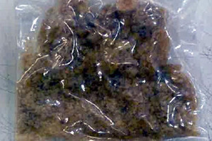 The 104g of ecstasy (MDMA) in crystalline form. Photo by NZ Police.