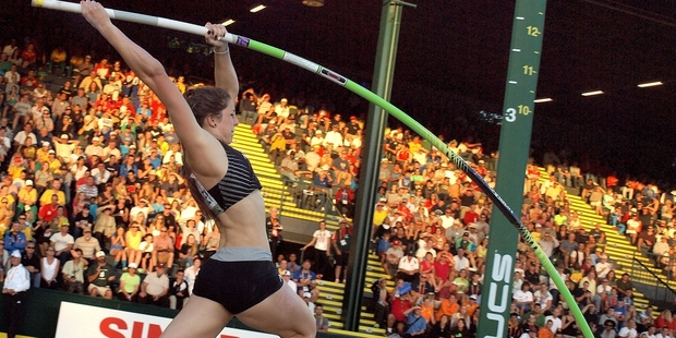 Takapuna Grammar School student Eliza McCartney holds the national women's pole vault record.