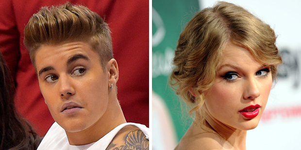 Justin Bieber and Taylor Swift. Photo / AP; Thinkstock