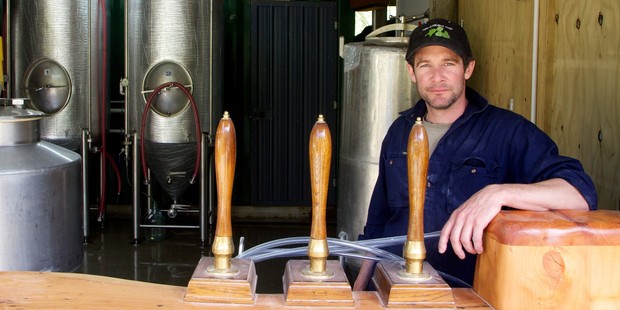 Winning brewer Martin Townshend and his brew.