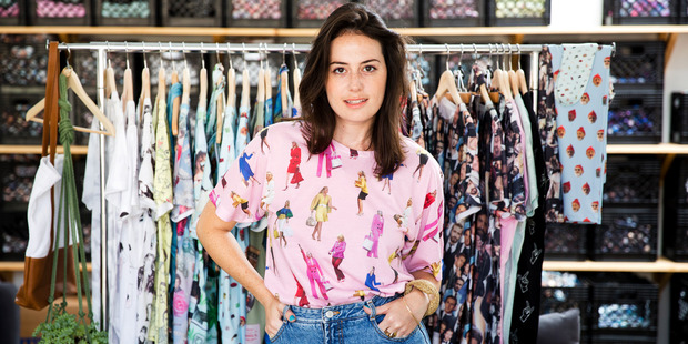Heather Lipner of the LA-based label Clashist, wearing her Samantha Jones T-shirt. Picture / Babiche Martens