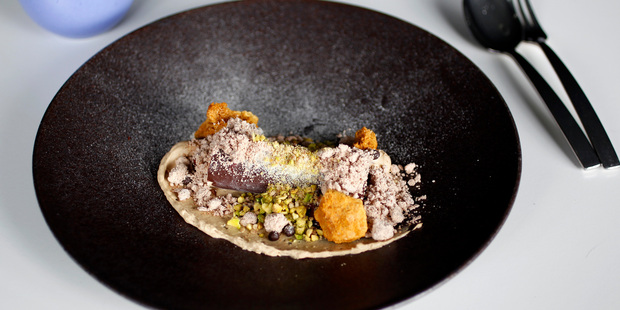 Chocolate with Cardamom icecream at Sidart. Photo / Chris Gorman