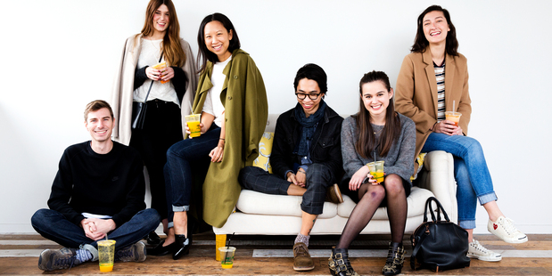 Ben Lawson, Sarah Mason, Katherine Lowe, James Lowe, Sarah Theobald and Maddy Budd. Photo / Babiche Martens.